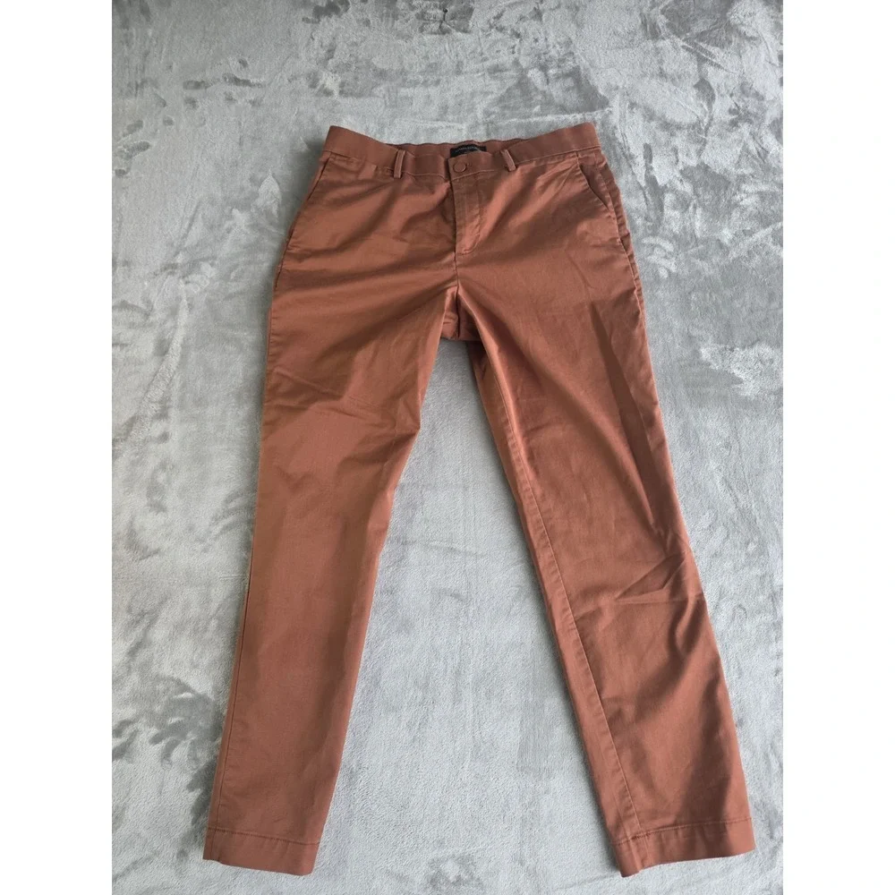 Banana Republic Mens Pants Size 33x30 Orange Slim Fit Traveler